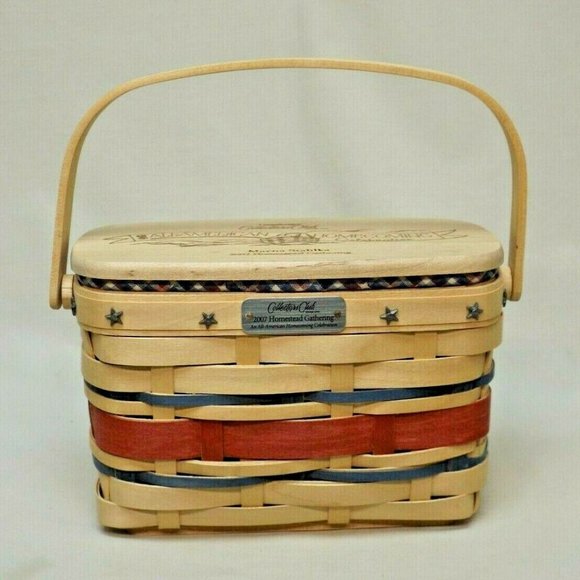 Longaberger 2007 Collectors Club Homestead Gathering Basket Combo Family Signed - Picture 1 of 13